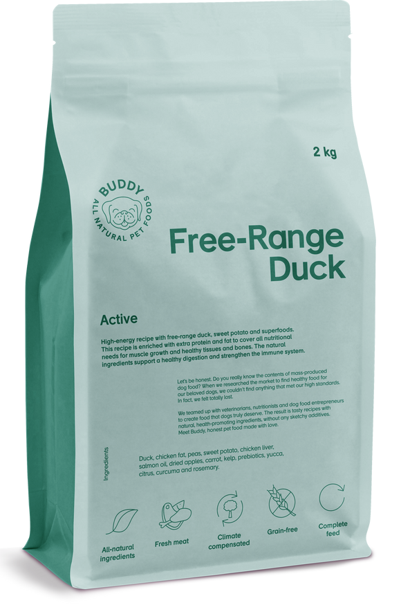 Free-Range Duck Torrfoder för Hund - 2 kg