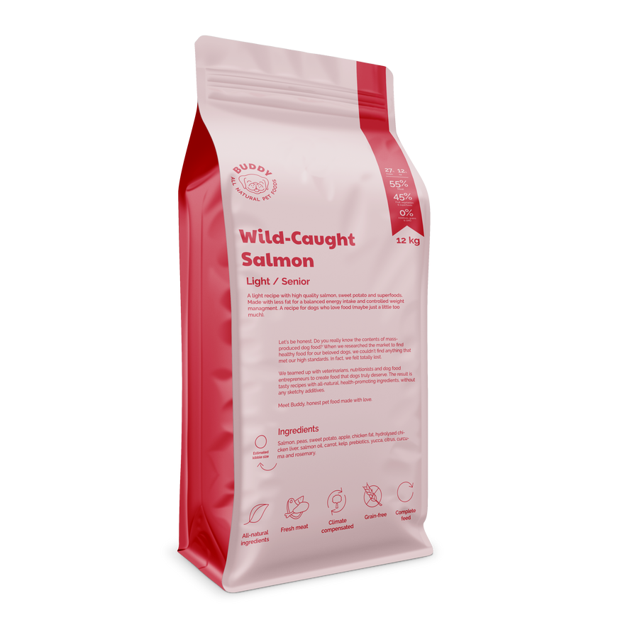 Wild Caught Salmon Torrfoder för Hund - 12 kg
