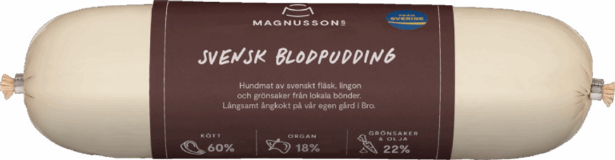 Svensk Blodpudding, Ångkokt Hundfoder