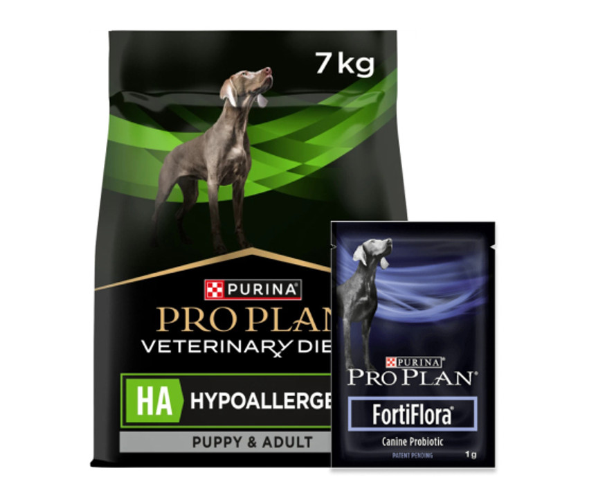 Veterinary Diets HA Hypoallergenic + FortiFlora