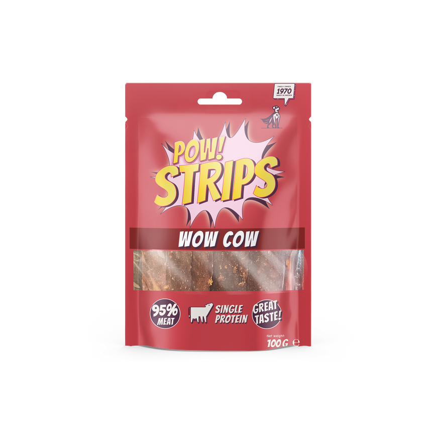 Hundgodis Strips Wow Cow