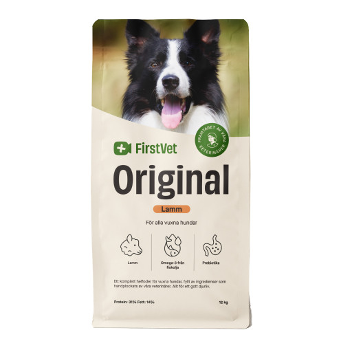 FirstVet Original Lamm - milt och snällt foder för vuxna hundar