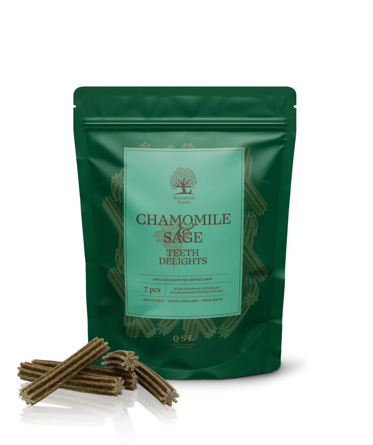 Essential Chamomile & Sage Teeth Delights Tuggben för Hund