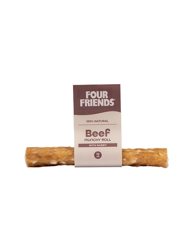 Natural Chews Beef Munchy Roll with Rabbit till Hund - 12 cm