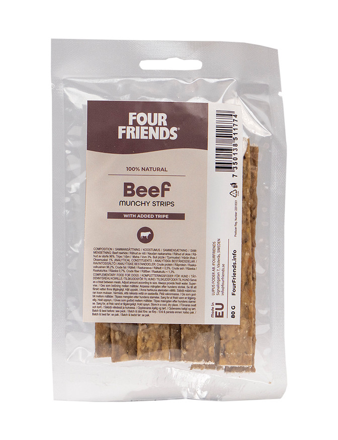 Beef Munchy Strips with Tripe till Hund