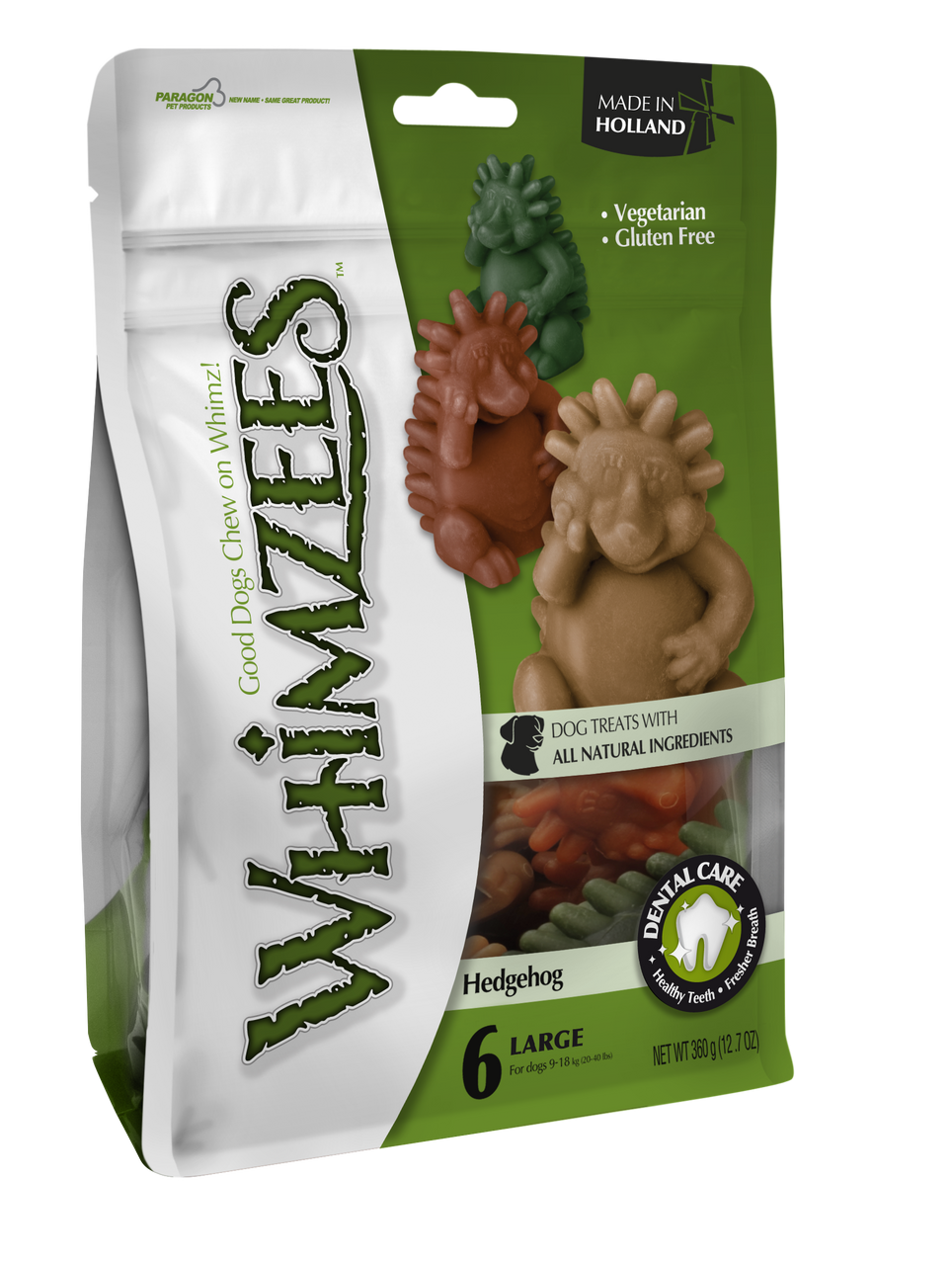 Tuggben Igelkott för stora hundar - Påse 6 x 60 g