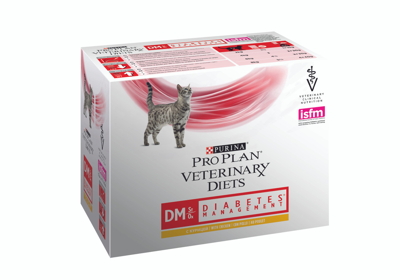 Veterinary Diets Feline DM St/Ox Diabetes Management Wet – 10 x 85 g