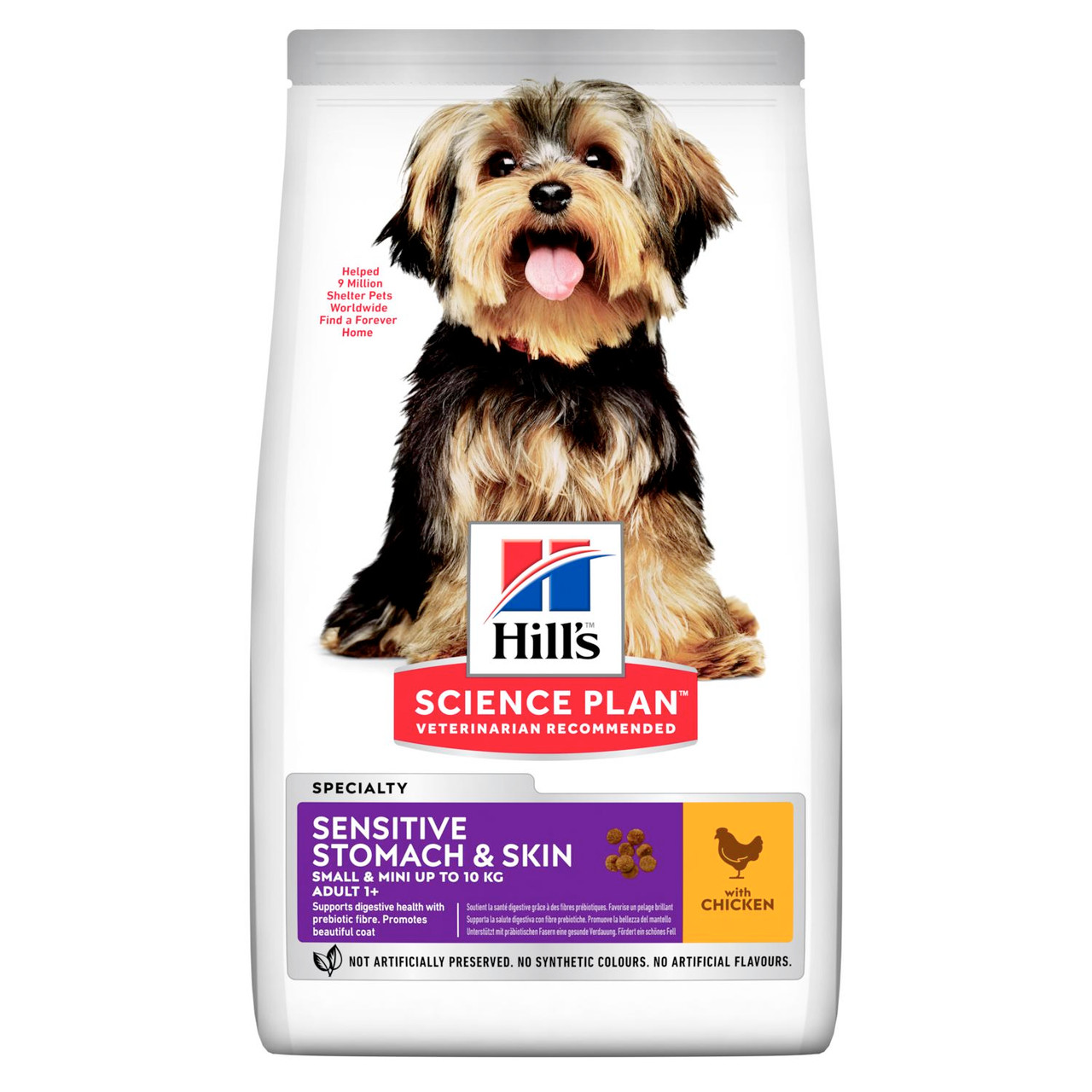 Adult Dog Sensitive Stomach & Skin Small & Mini torrfoder med kyckling Hundfoder – 6 kg