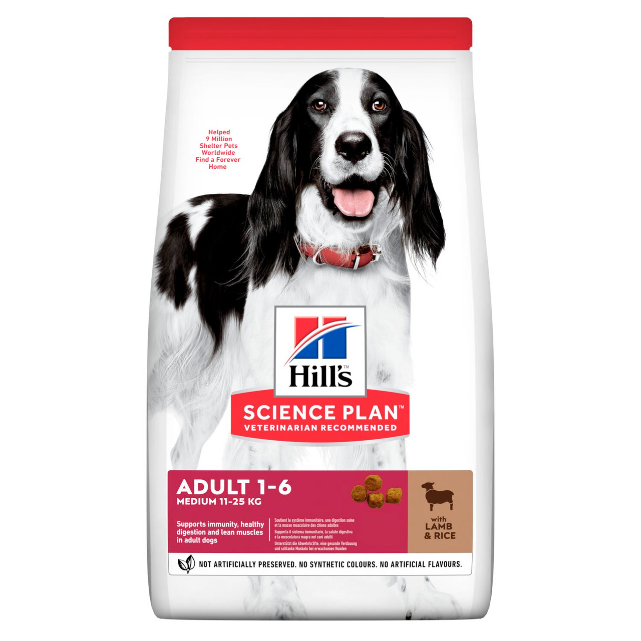 Adult Medium Hundfoder med lamm och ris – 14 kg