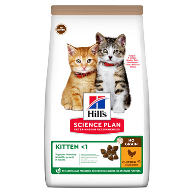 Kitten No Grain torrfoder med kyckling - 1,5 kg