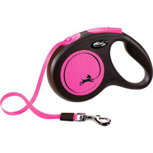 Koppel New Neon Band - M: Rosa | Djurtyp - Hund - Promenad - Halsband, Koppel och Selar - Koppel | DogStyle