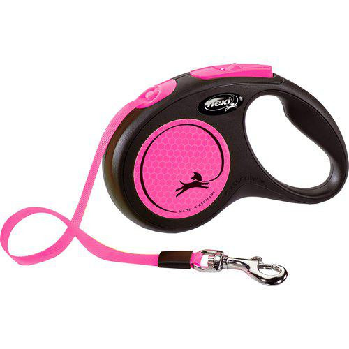 Koppel New Neon Band - S: Rosa | Djurtyp - Hund - Promenad - Halsband, Koppel och Selar - Koppel | DogStyle