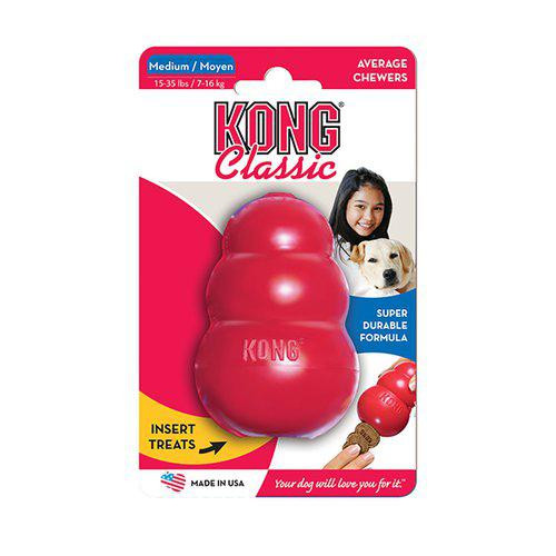 KONG Classic Röd Gummileksak – M