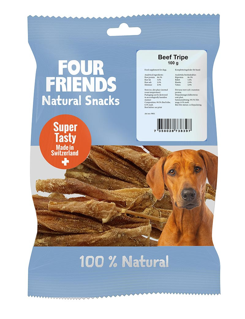 FourFriends Beef Tripe hundgodis – 800 g