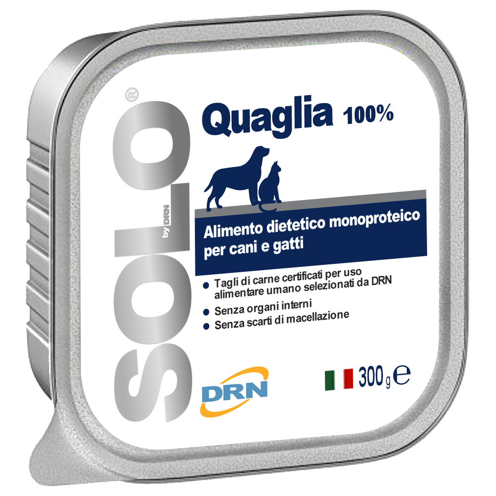 DRN Solo Vaktel Monoprotein Våtfoder för hund & katt – 300 g