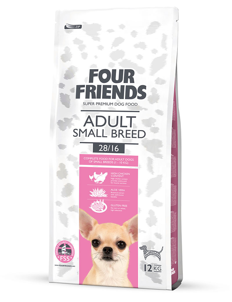 FourFriends Adult Small Breed Hundfoder – 12 kg