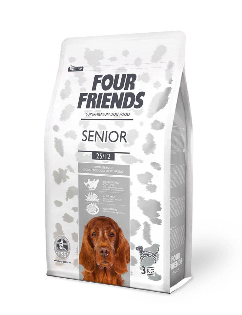 FourFriends Senior Hundfoder – 3 kg