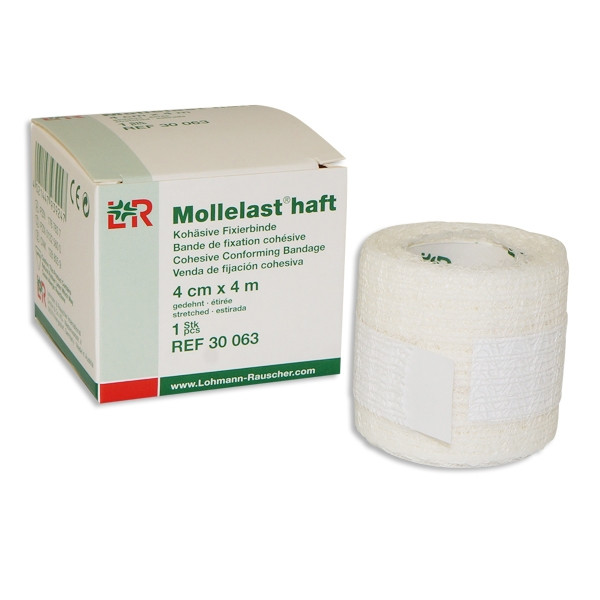 Mollelast Haft - 4 cm x 4 m (vit)