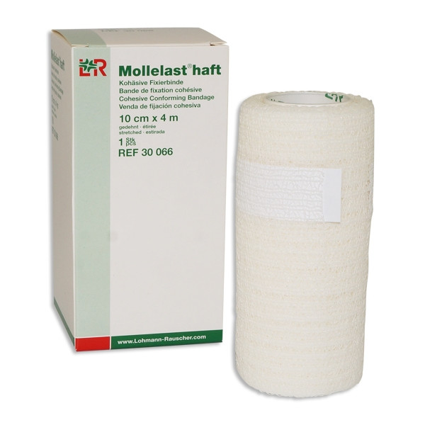 Mollelast Haft - 10 cm x 4 m (vit)