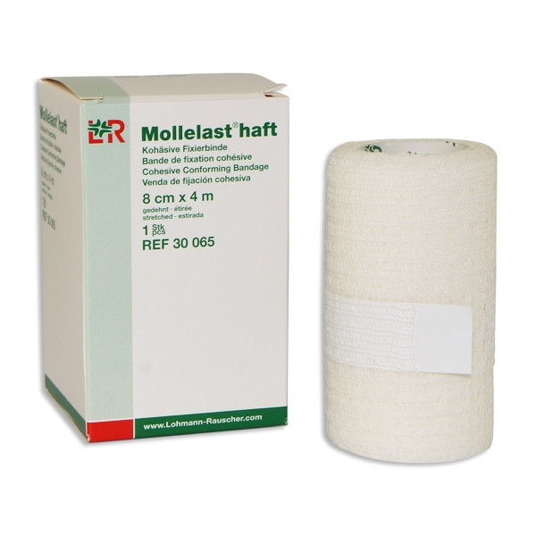 Mollelast Haft - 8 cm x 4 m (vit)