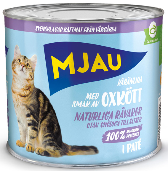 Oxk&ouml;tt Pat&eacute; V&aring;tfoder f&ouml;r Katt - 12 x 635g