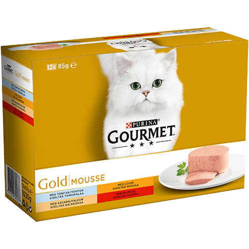 Våtfoder Mousse för katt 12-pack – 12 x 85 g