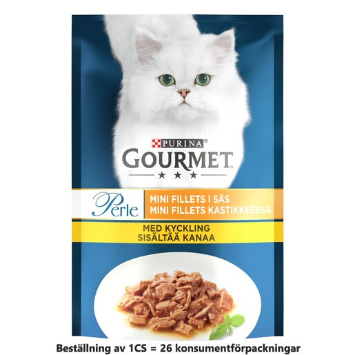 Våtfoder kyckling minifiléer i sås för katt - 26 x 85 g
