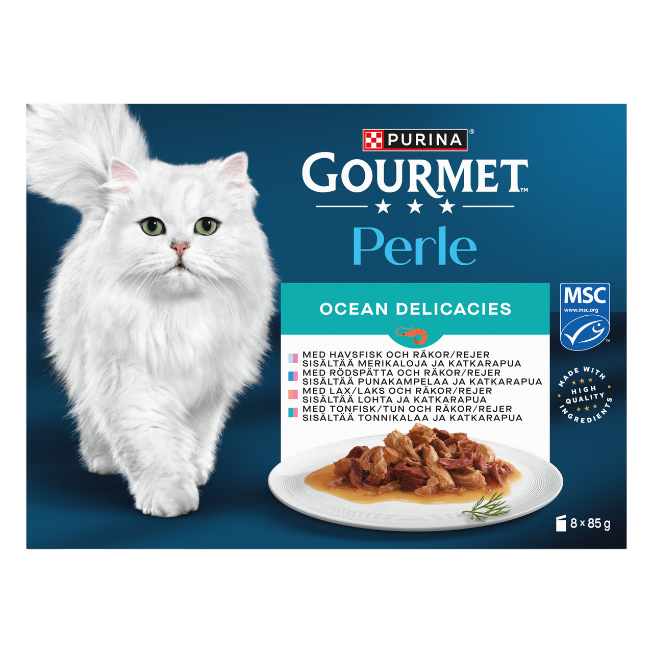 V&aring;tfoder Sea Delicacies f&ouml;r Katt - 8 x 85 g