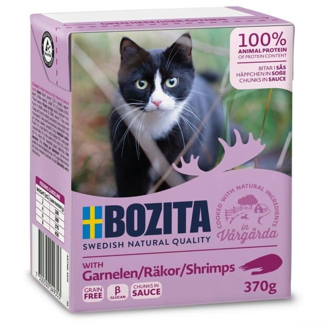 Bitar i sås Räkor för katt - 6 st x 370 g