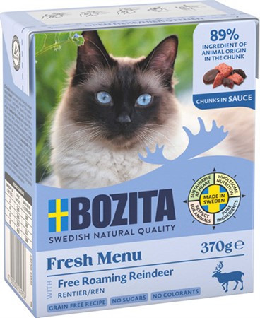 Bitar i sås Ren för katt - 6 st x 370 g | Djurtyp - Katt - Kattmat - Våtfoder | DogStyle