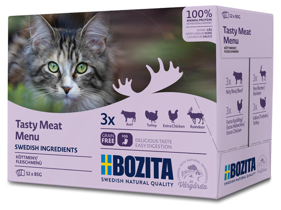 Multibox Kött i sås för katt – 12 x 85 g