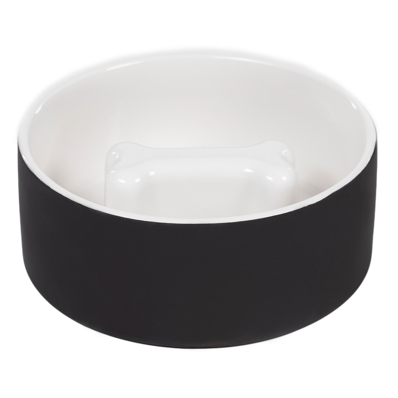 Cooling Bowl Kylande Foderskål – L Slow Feed Svart