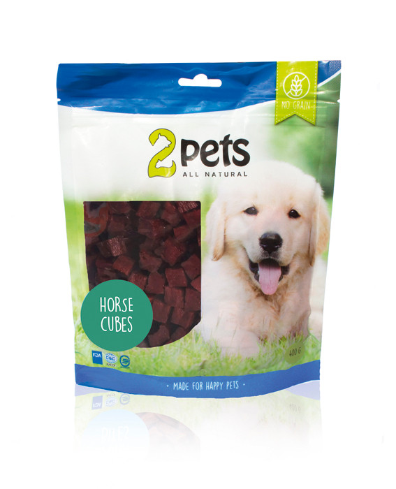 2pets Horse Cubes hundgodis – Medium