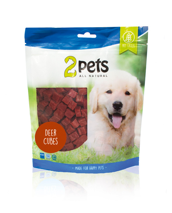 2pets Deer Cubes hundgodis – Medium