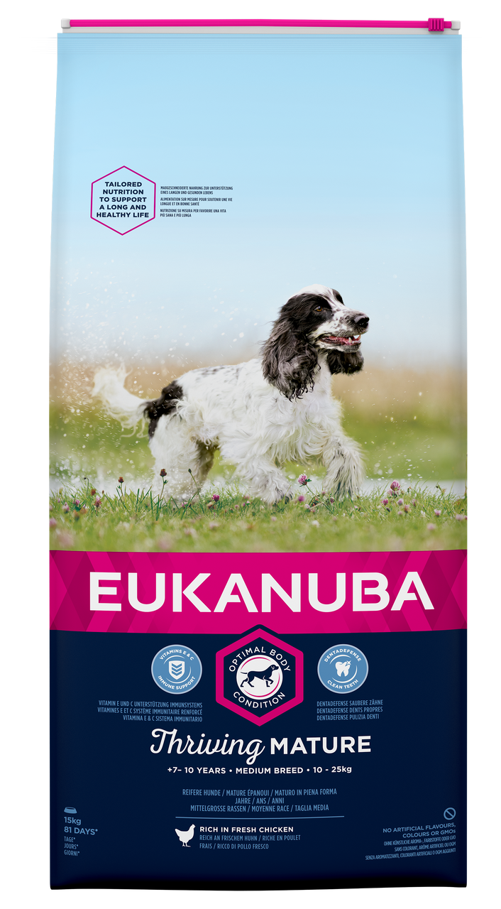 Eukanuba Dog Mature Medium – 15 kg
