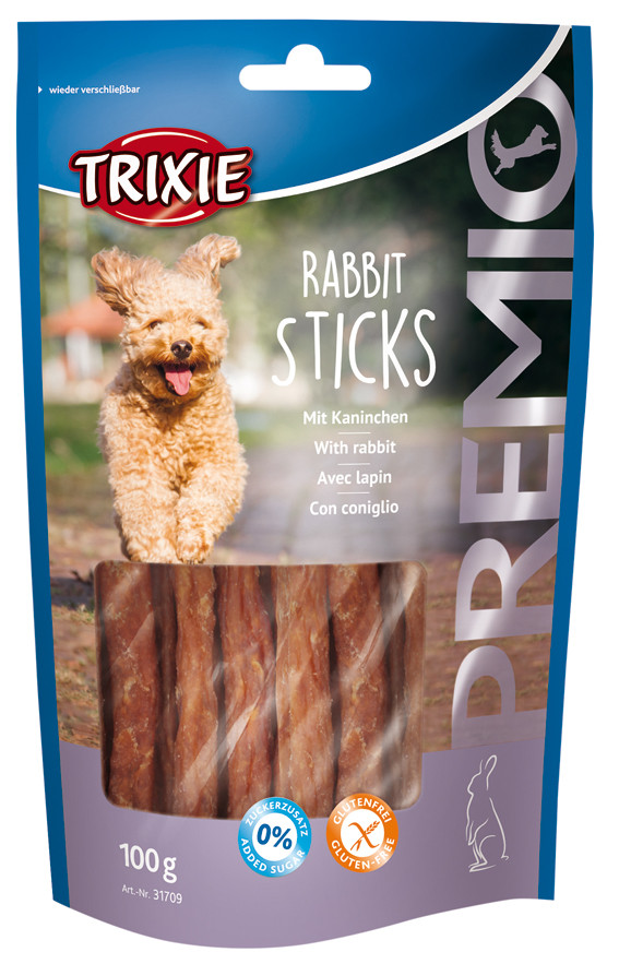 Rabbit Sticks för hund – 100 g