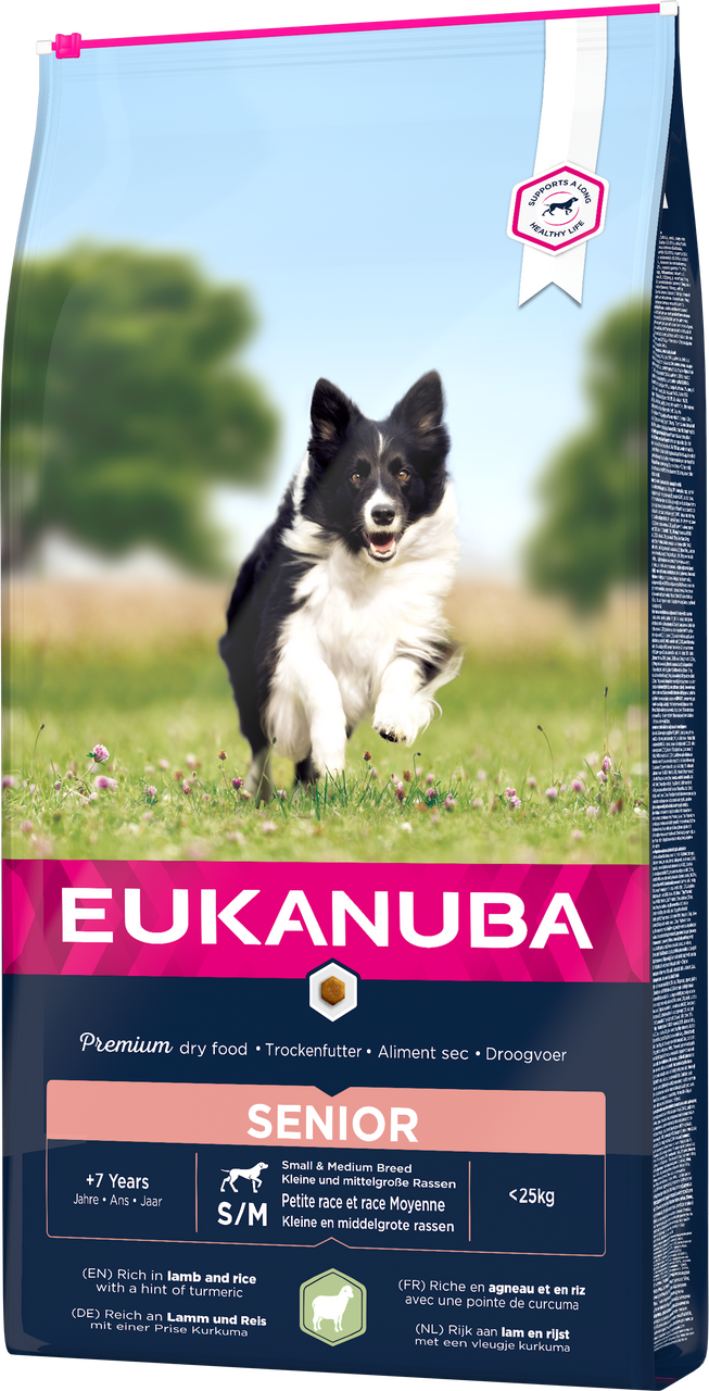 Eukanuba Senior Small & Medium Breed Lamb & Rice – 12 kg