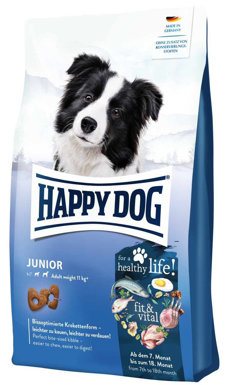 HappyDog Fit & Vital Junior Hundfoder – 10 kg