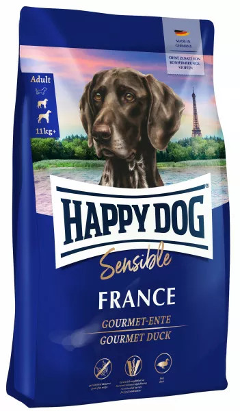HappyDog Sensible France Hundfoder – 11 kg