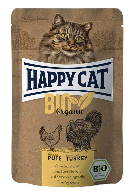 Bio Organic Kyckling & Kalkon våtfoder katt – 12 st x 85 g