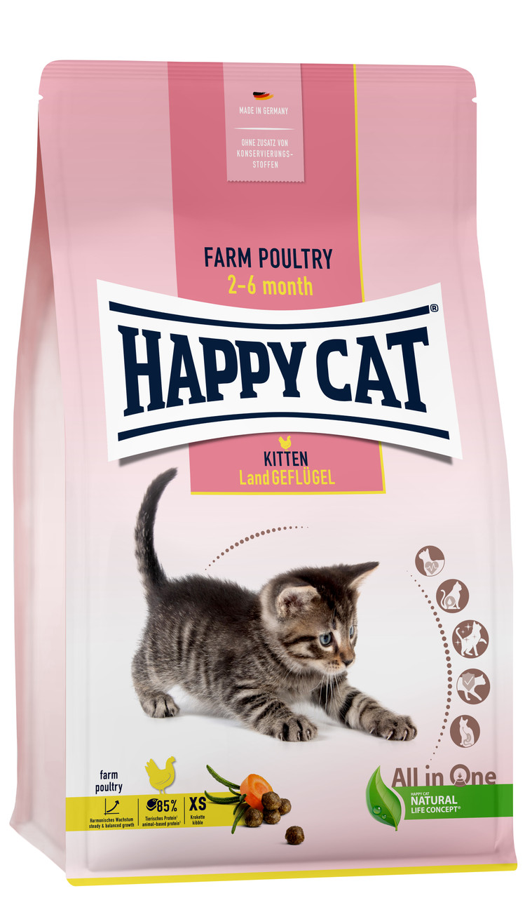 HappyCat Kitten Fågel – 4 kg
