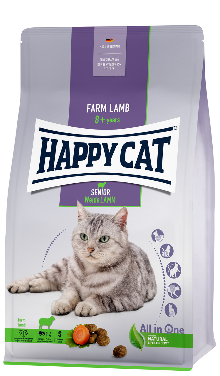 HappyCat Cat Senior Lamm – 4 kg