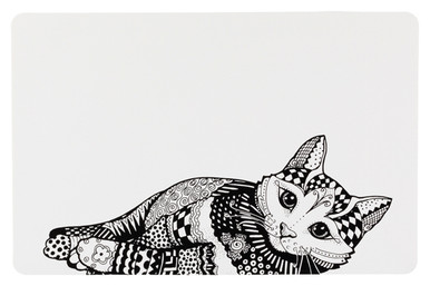 Matskålsunderlägg Katt - Zentangle Cat