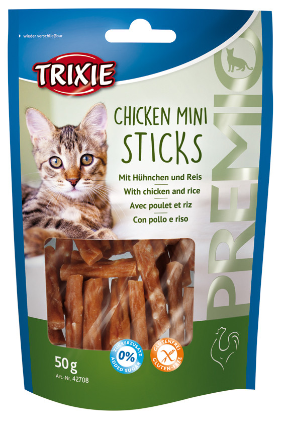 Premio Mini Sticks - 50 g | Djurtyp - Katt - Kattgodis och kattgräs - Kattgodis | DogStyle