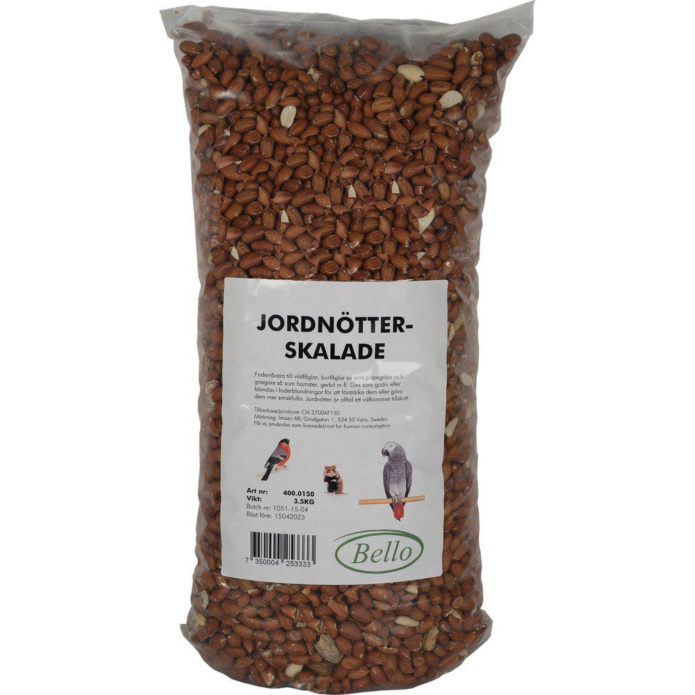 Skalade Jordnötter för Fågel - 25 kg | Djurtyp - Fågel - Fågelmat - Fröer - Burfågel | DogStyle