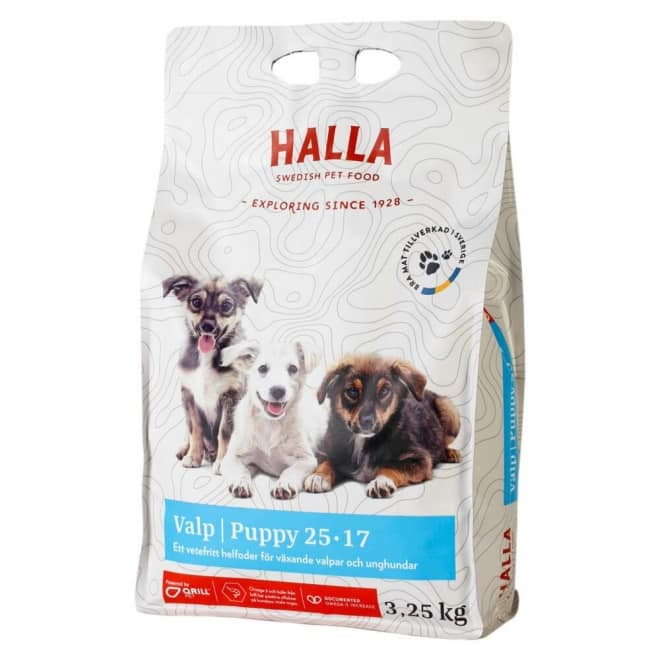 Halla Pet Food Hundfoder Valp – 3,25 kg