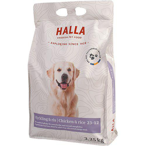 Halla Pet Food Hundfoder Kyckling & Ris – 3,25 kg