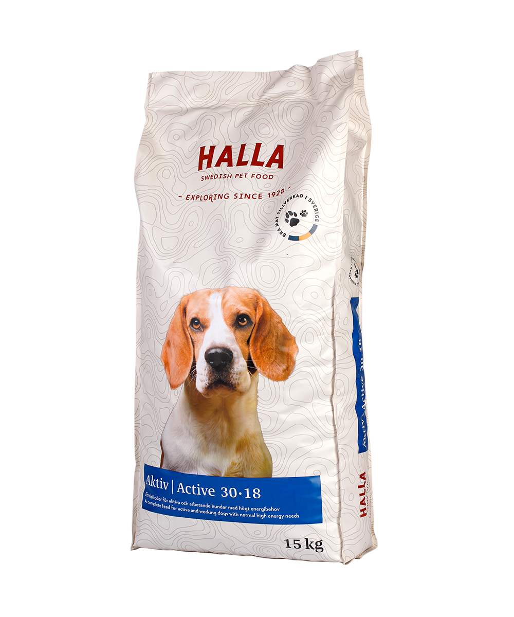 Halla Hundfoder Aktiv – 15 kg