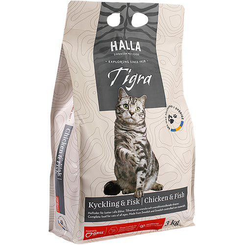 Halla Pet Food Kattfoder Tigra Kyckling & Fisk – 3 kg