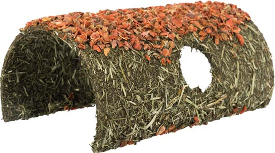 Grotta med Hö & Morot - Medium | Djurtyp - Gnagare - Leksaker och Aktivering - Tunnlar | DogStyle